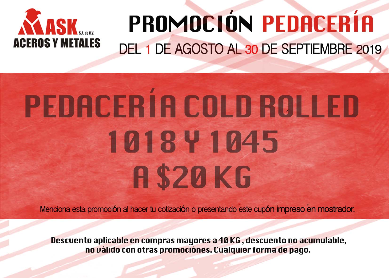 Pedaceria a 20 pesos el kilo